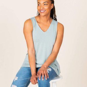 Agnes & Dora™ Essential Tank V-Neck Sage